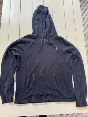 Polo Ralph Lauren Charcoal Waffle-Knit Hoodie